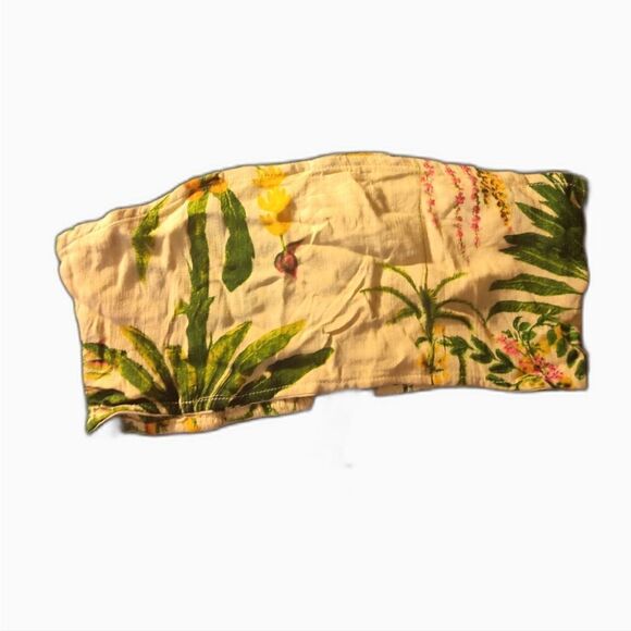 Nasty Gal crinkle palm tree Bandeau tube top nwt - Picture 2 of 4
